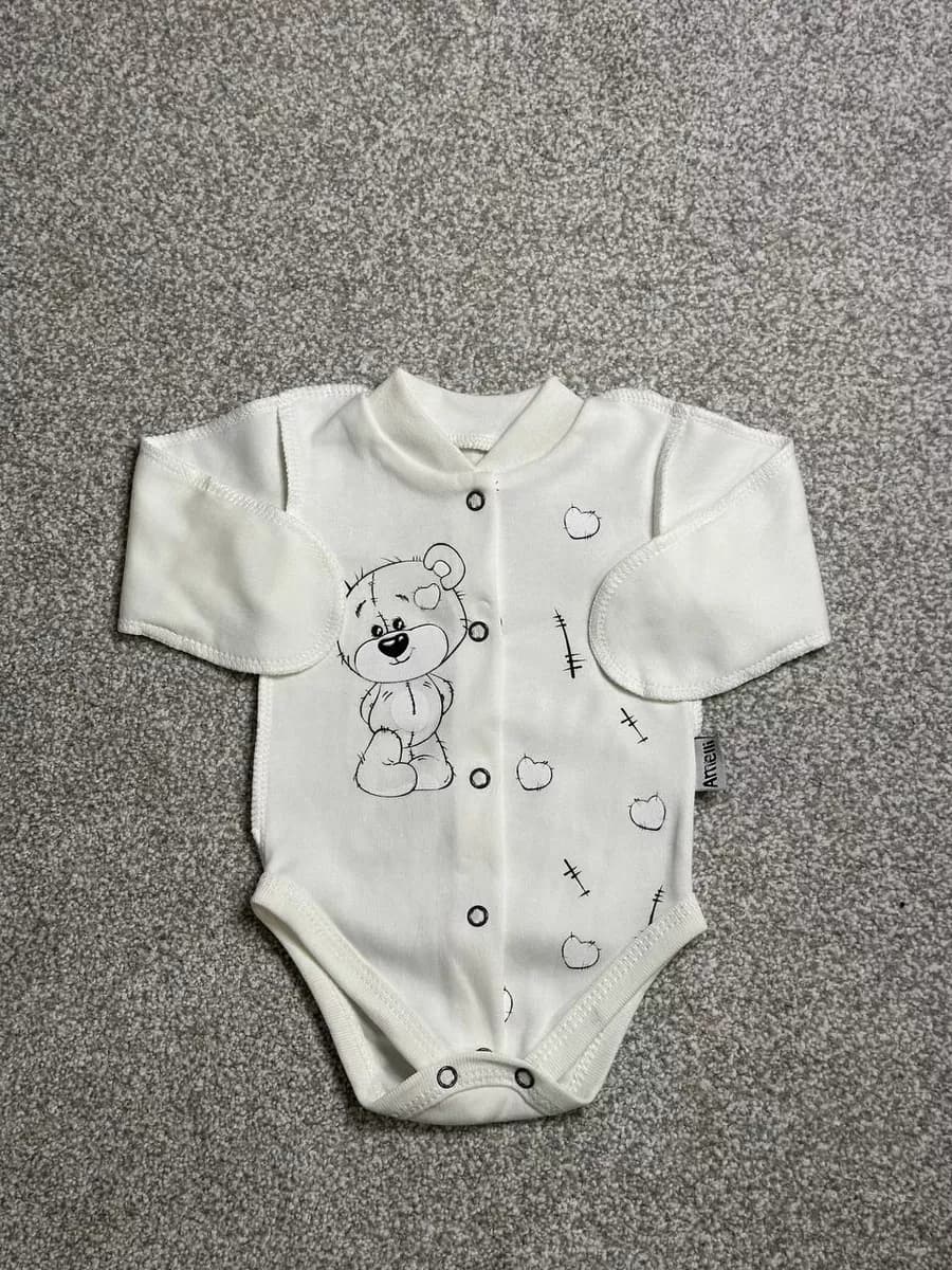 Боди с длинным рукавом для новорожденных тедди