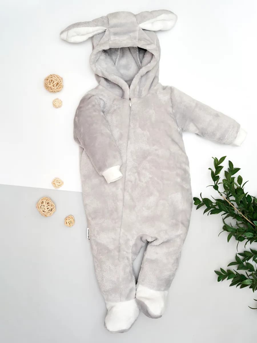 Комбинезон для новорожденного из плюша