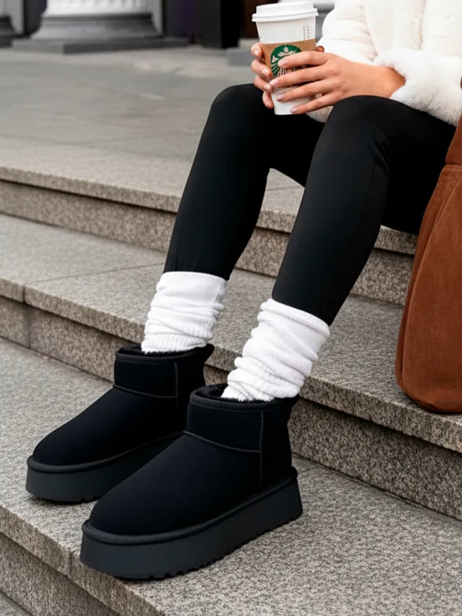 Угги женские зимние короткие на платформе