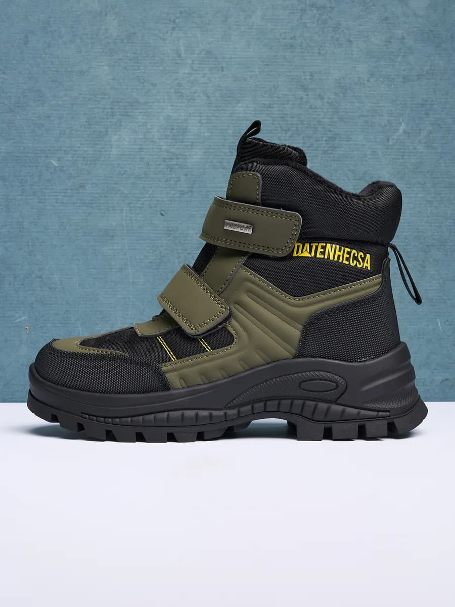 Ботинки высокие детские на липучках с тормозами