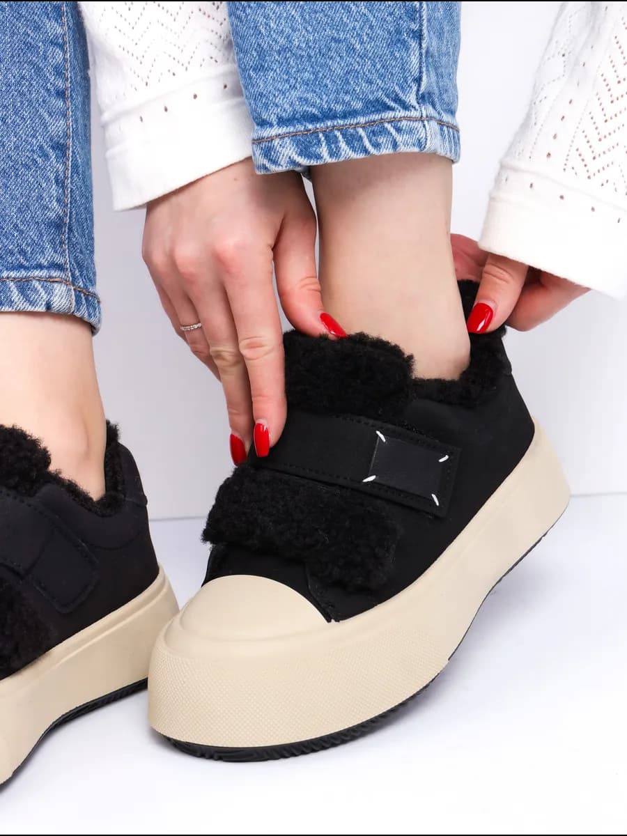 Ботинки демисезонные зимние кеды на платформе