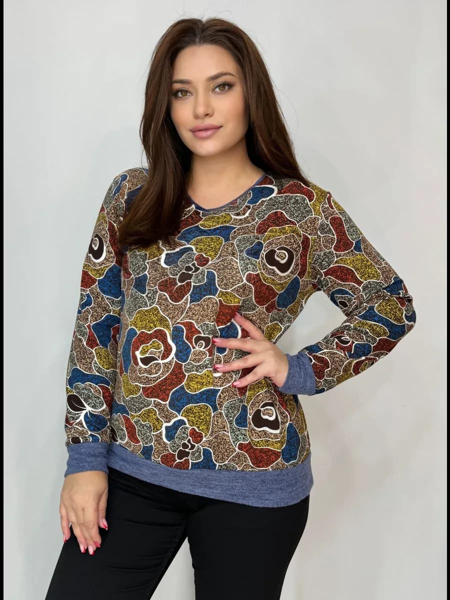 Джемпер кофта больших размеров нарядный