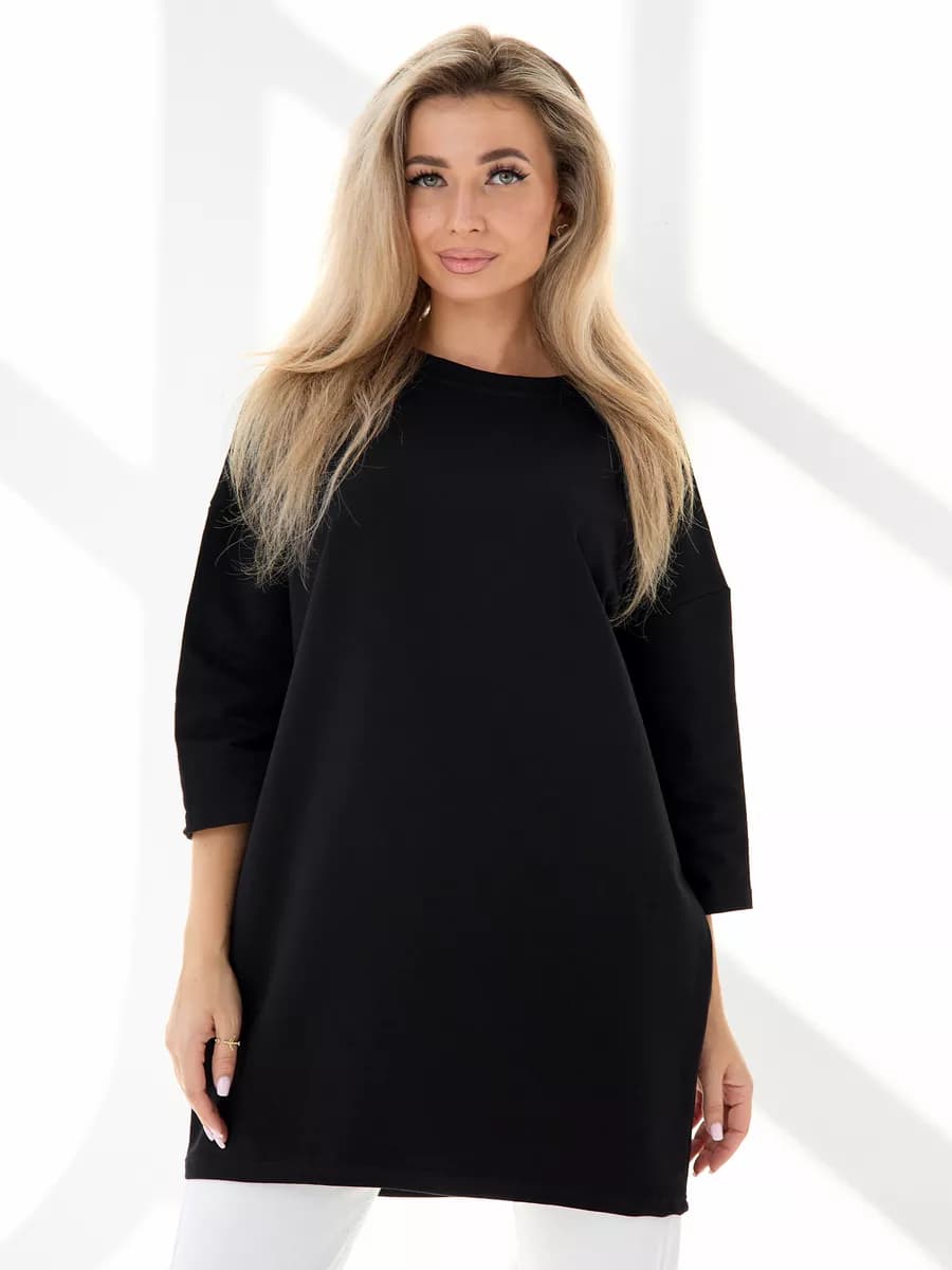 Кофта оверсайз больших размеров теплая туника