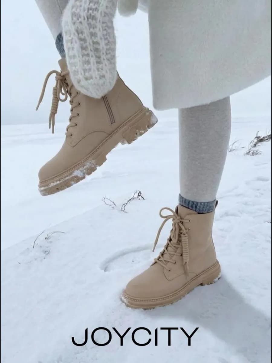 Ботинки берцы зимние высокие на платформе