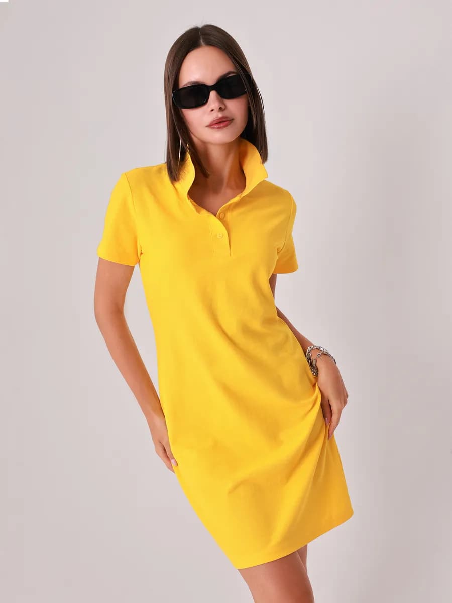 Платье поло летнее спортивное мини