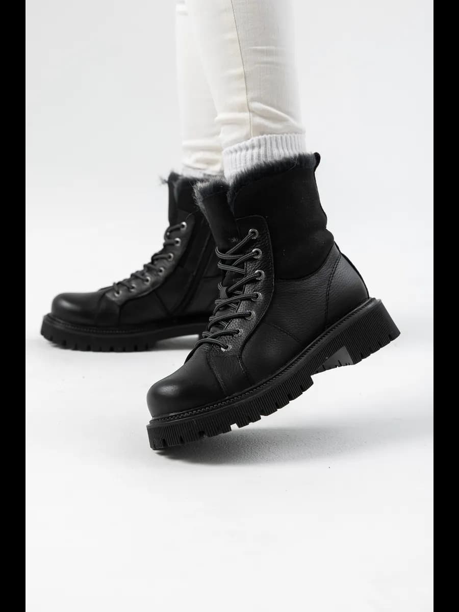 Ботинки зимние на толстой подошве