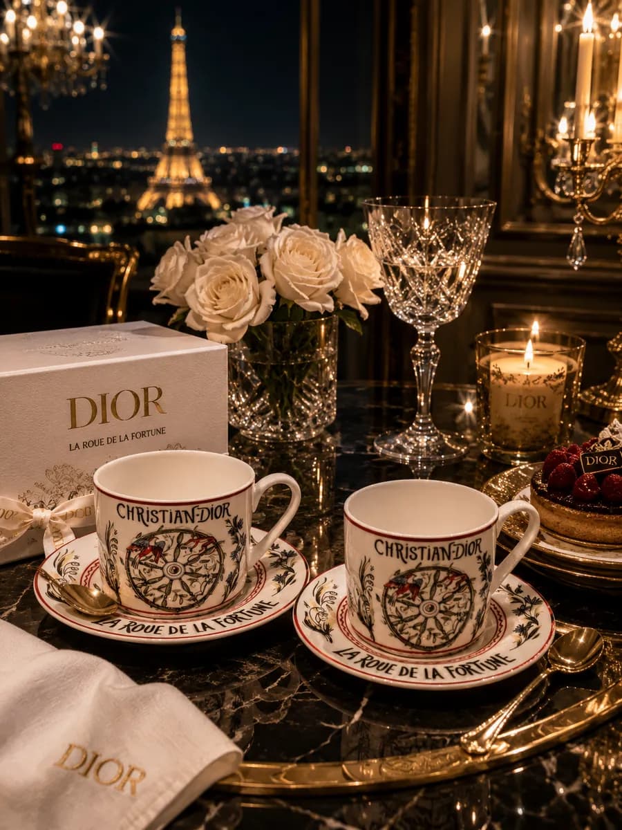 Чайный набор на 2 персоны Christian Dior la Fortune 240 мл