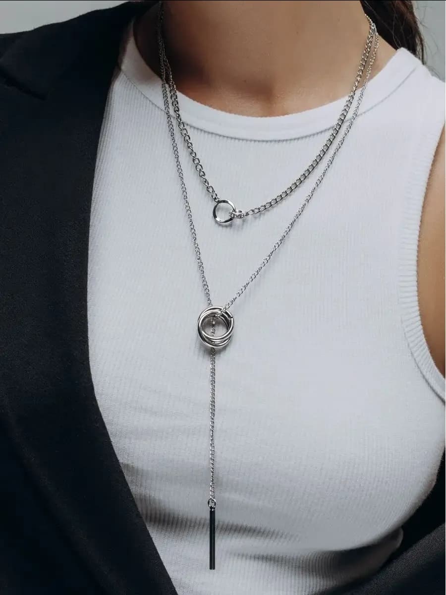 Колье на шею длинное с подвеской