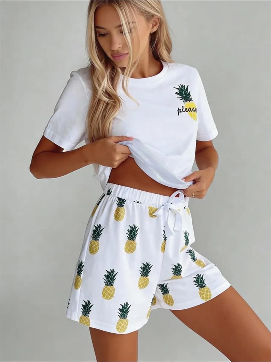 Пижама с шортами хлопок