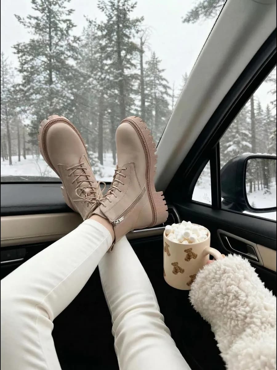 Ботинки зимние на платформе