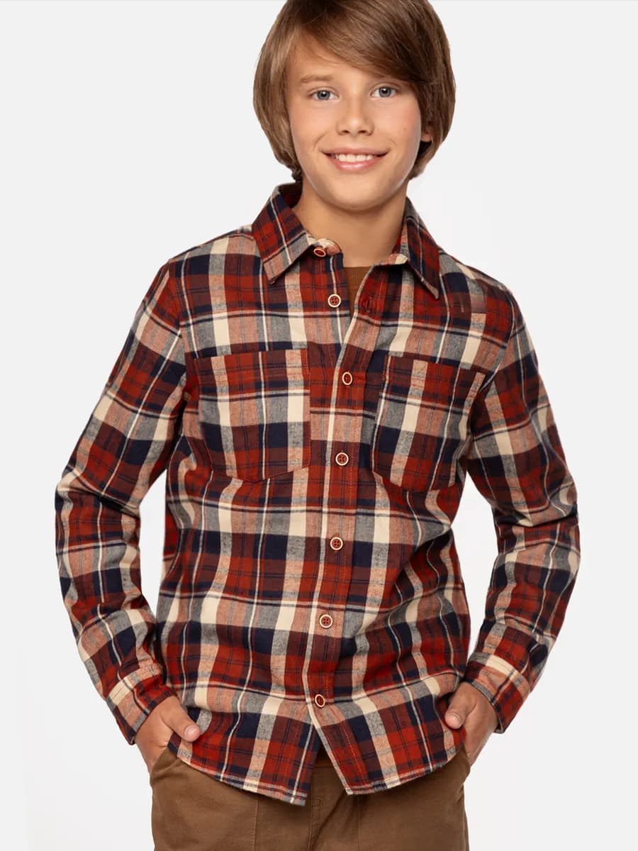 Рубашка фланелевая в клетку