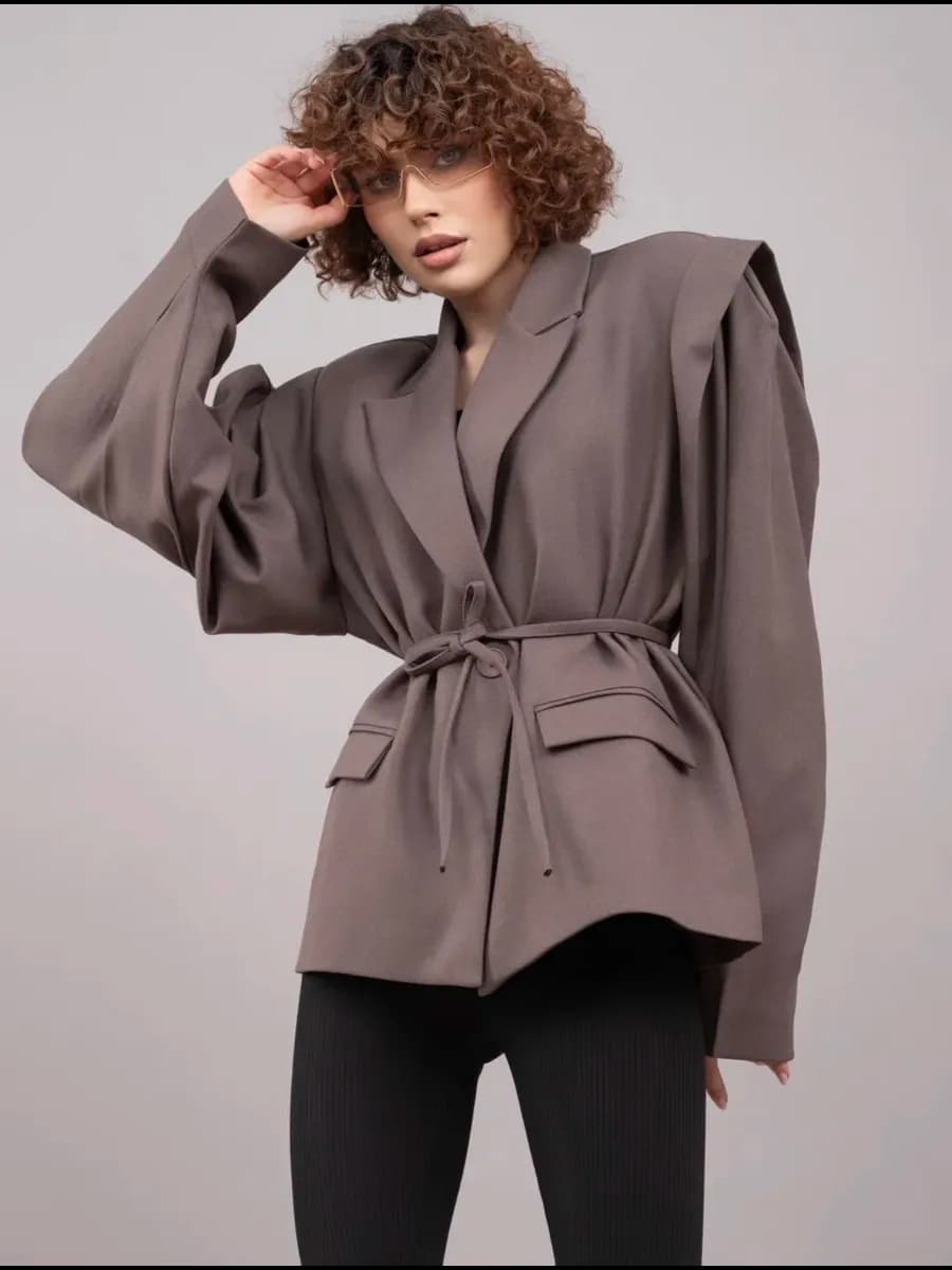 Пиджак оверсайз кофе - фото 1