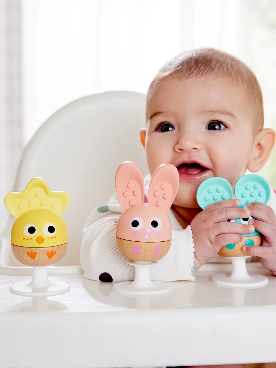 Набор развивающих игрушек весёлое трио с погремушками