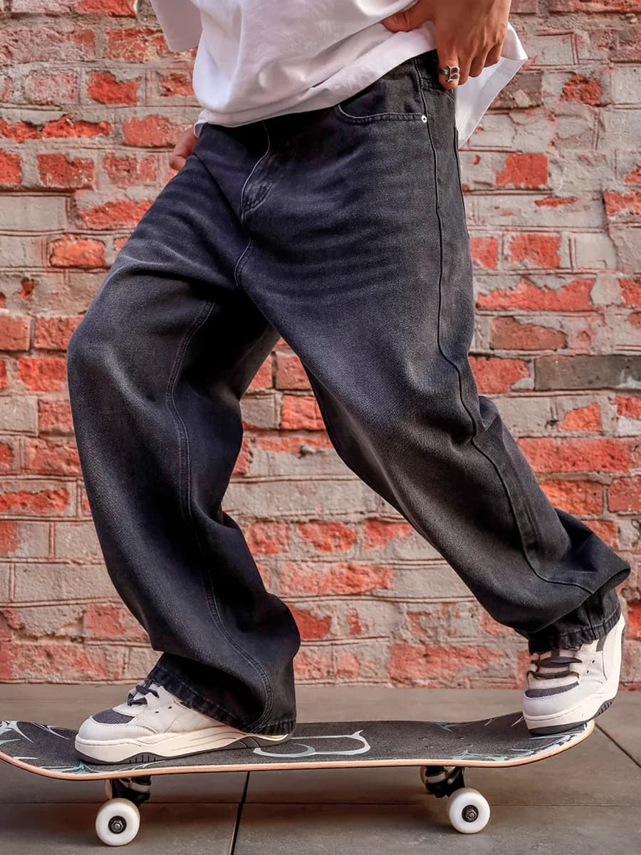 джинсы широкие багги