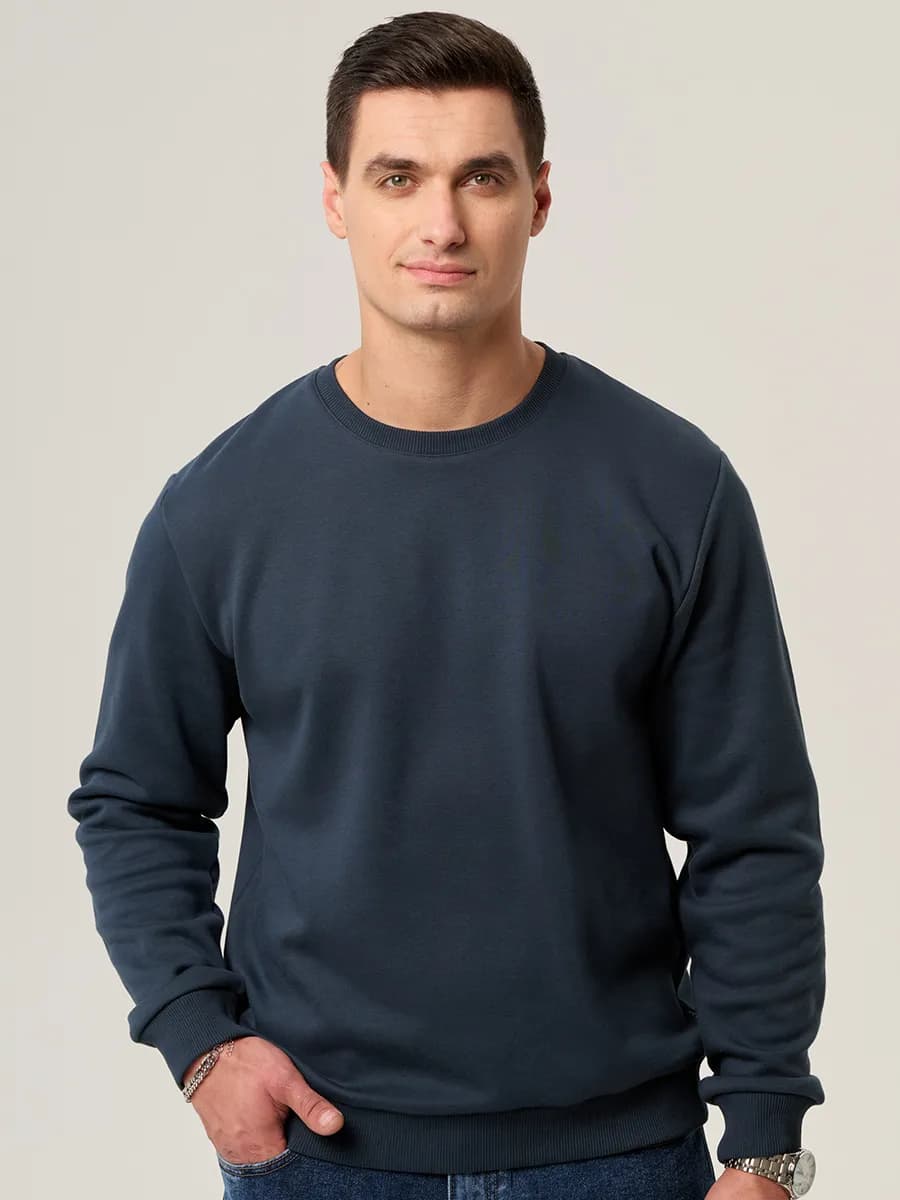 Свитшот теплый с начесом классический кофта