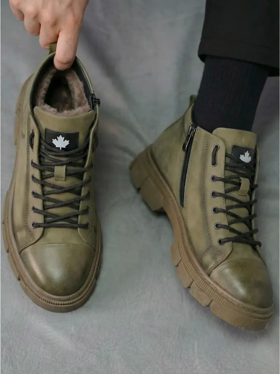 Полуботинки зимние из натуральной кожи