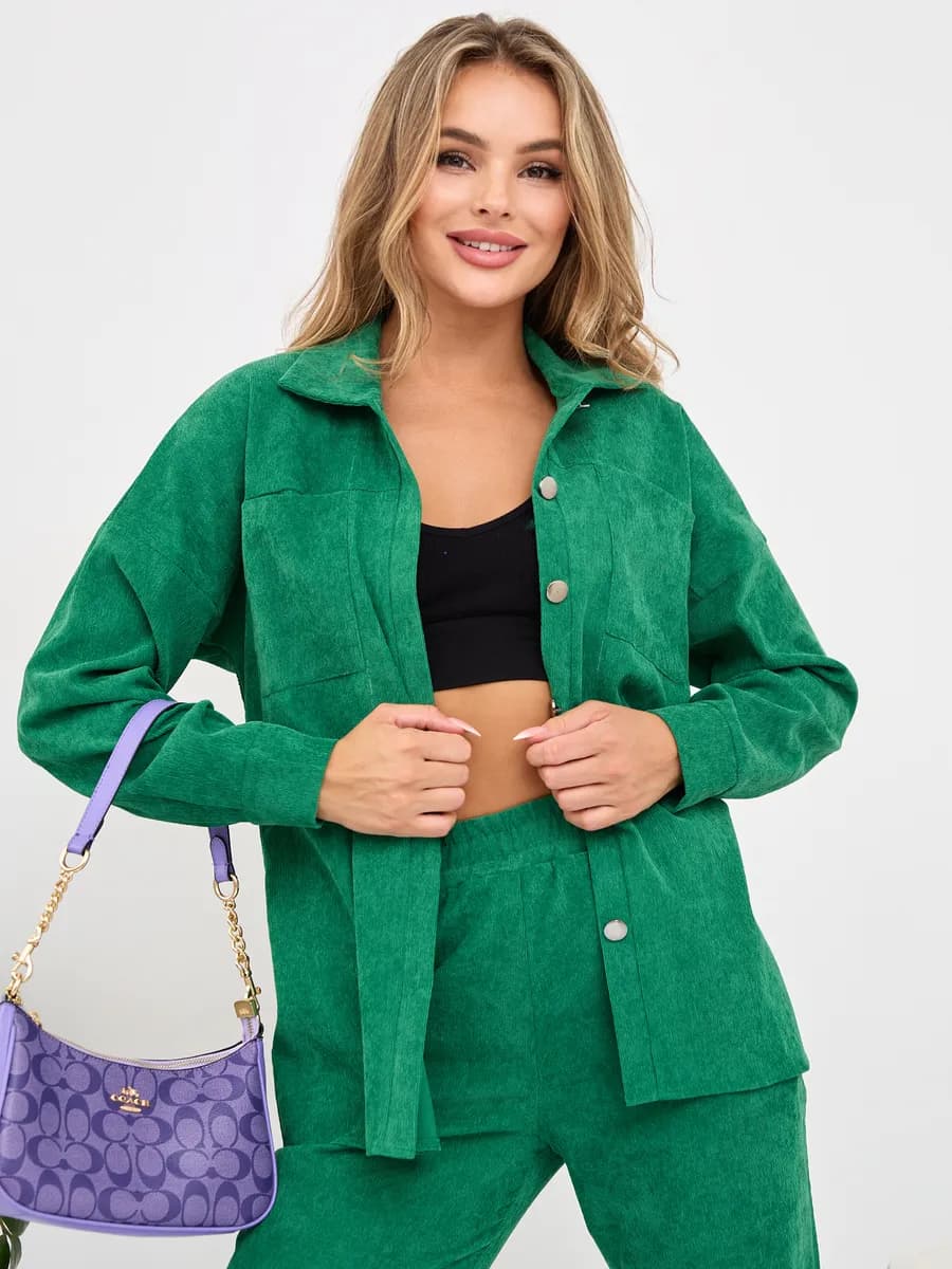 Вельветовый спортивный костюм в рубчик