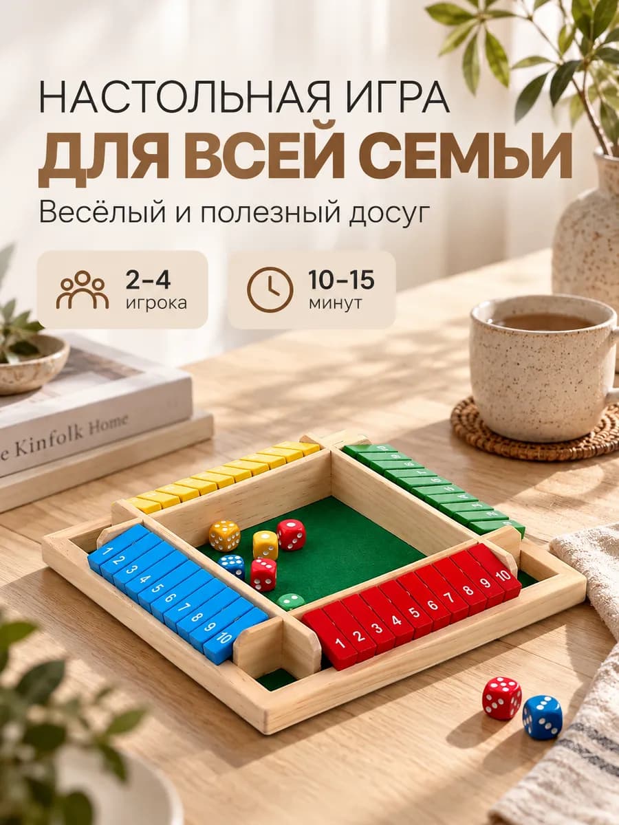 Настольная игра для детей и взрослых Закрой коробку