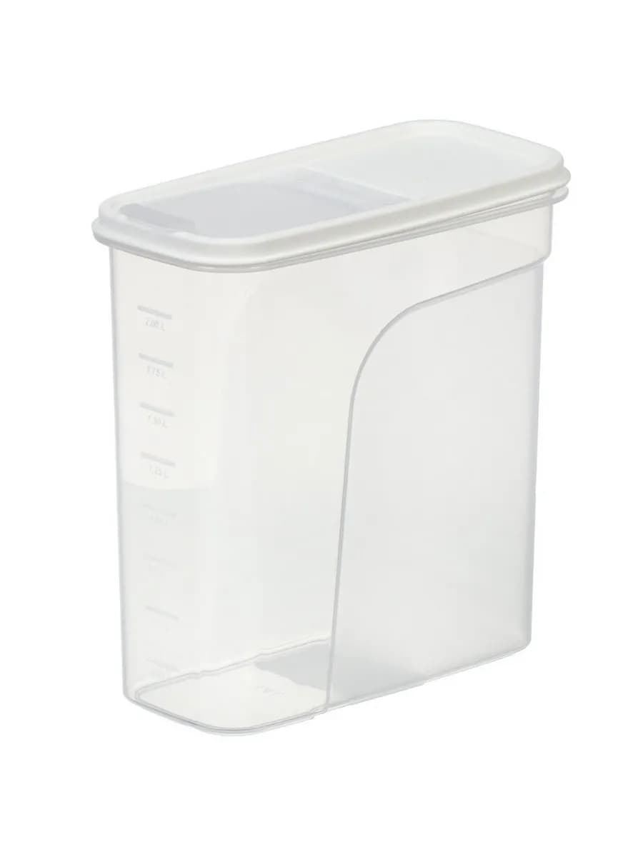 Контейнер 2.4л пластик белый для сыпучих