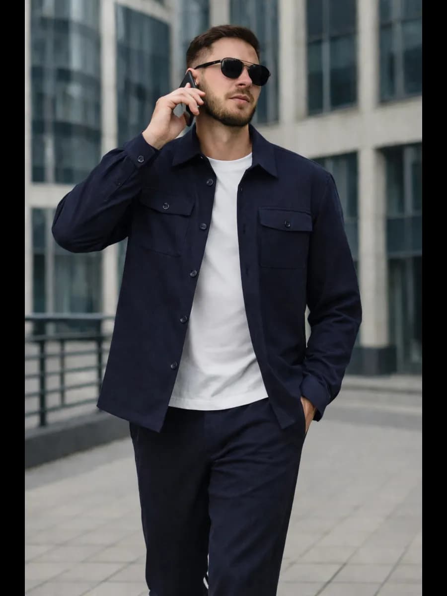 Весенний костюм двойка с рубашкой