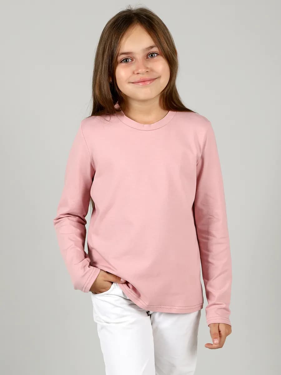 Лонгслив однотонный базовый - фото 1