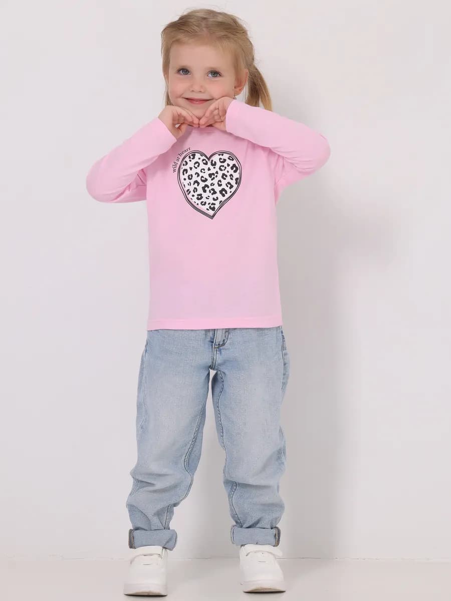 Лонгслив с принтом в садик хлопок 100%