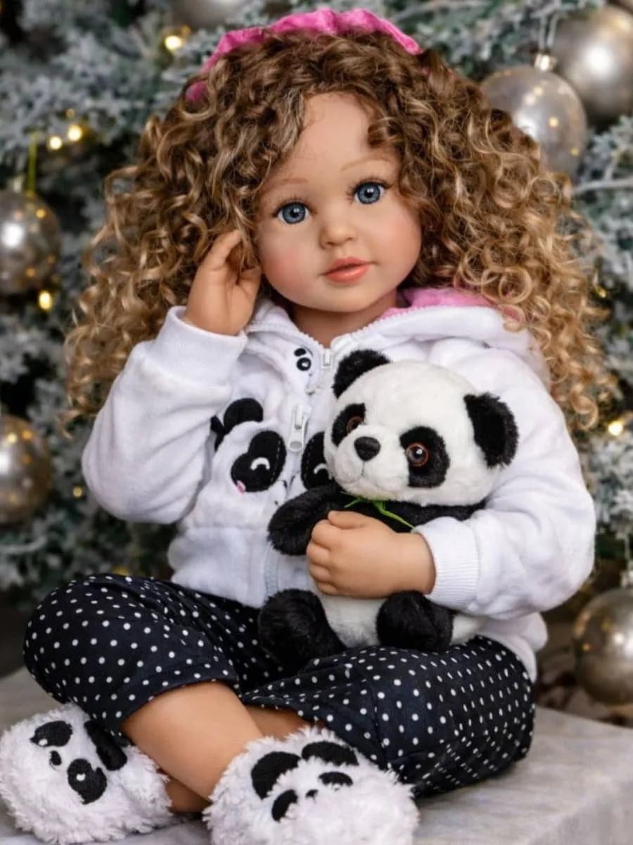Кукла реборн Эмилия 60см подарок девочке