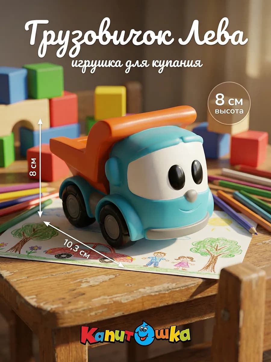 Игрушка для купания в ванной Грузовичок Лева