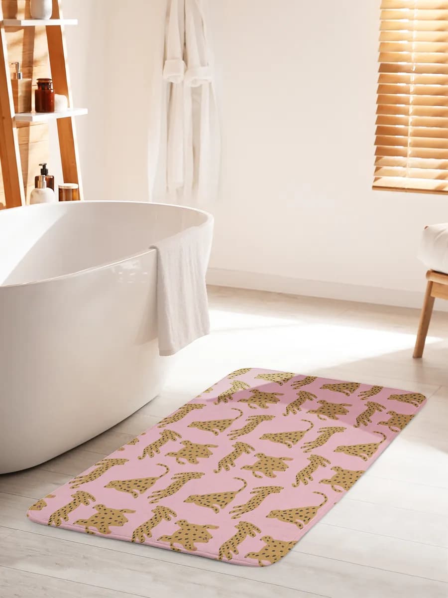 Коврик для ванной туалета душа "Забавные леопарды"