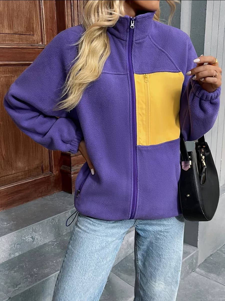 Толстовка оверсайз на молнии плюшевая