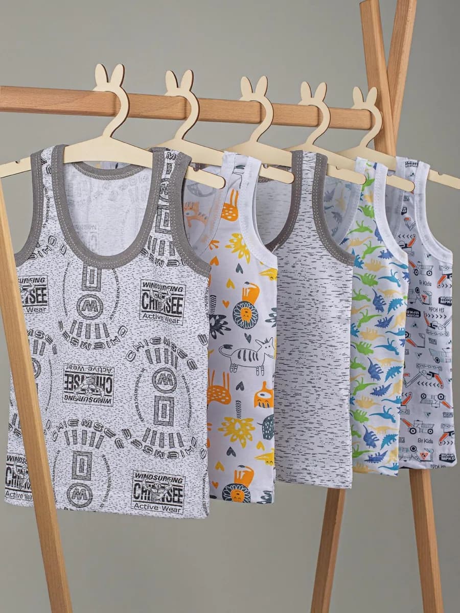 Майки для мальчика набор 5 штук