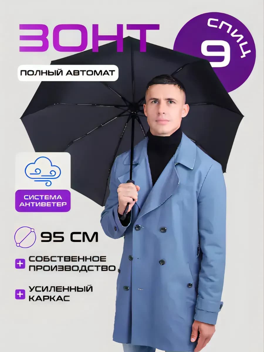 Усиленный зонт автомат