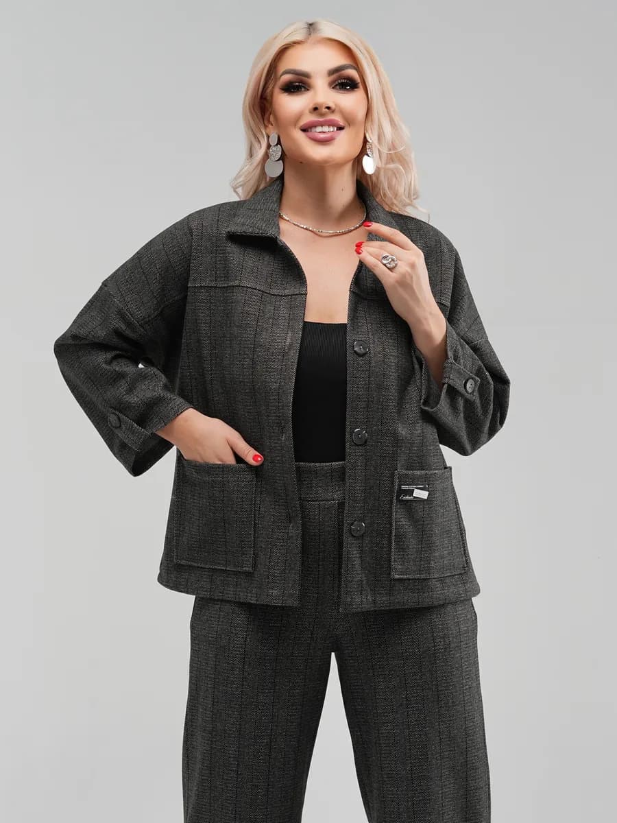 Костюм брючный трикотаж теплый