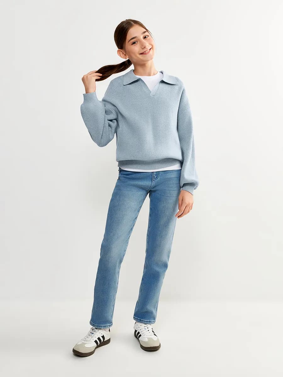 Джеггинсы утепленные на резинке на осень зиму