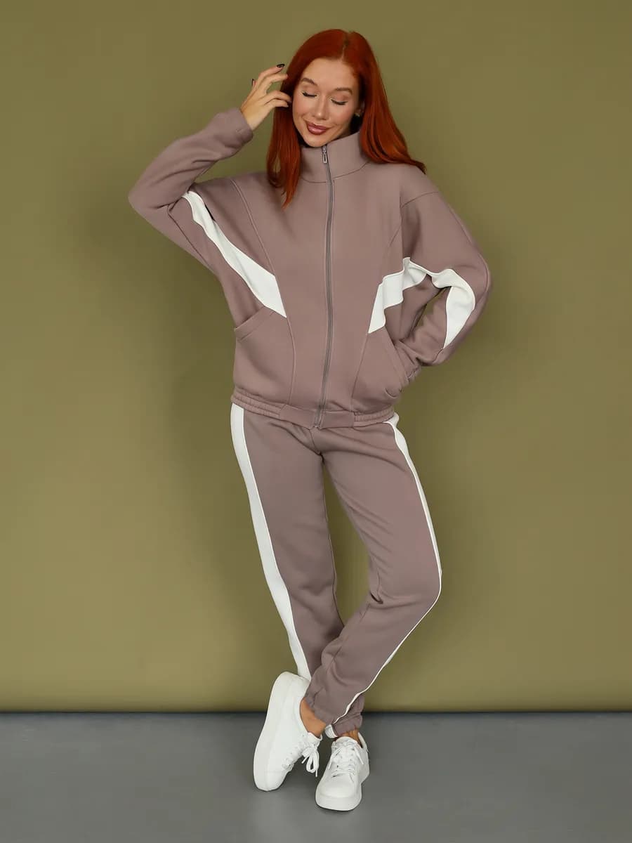 Спортивный костюм теплый с начесом - фото 1