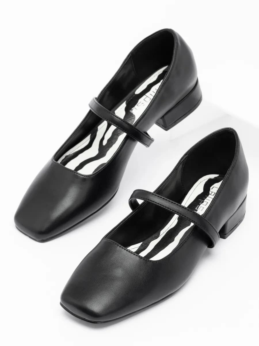 Балетки женские черные