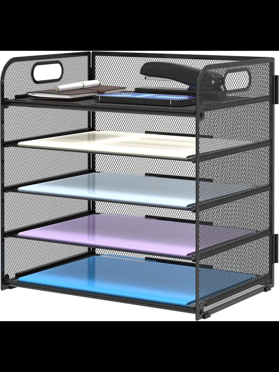 Лоток для бумаг металлический 5 уровней горизонтальный А4