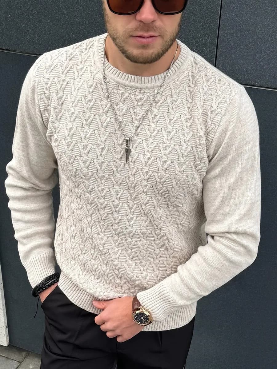 свитер вязаный теплый шерсть