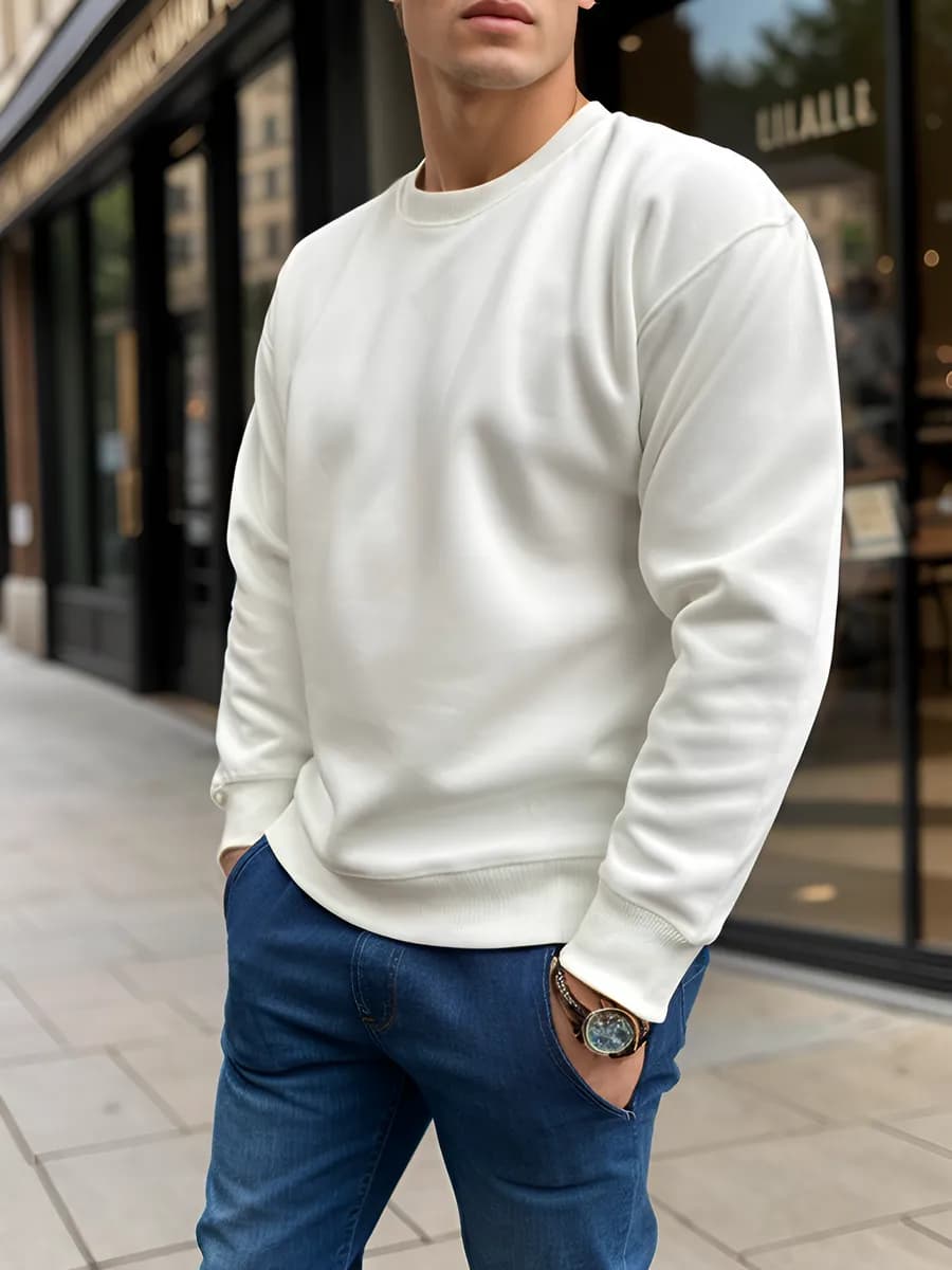 Свитшот базовый однотонный без начеса