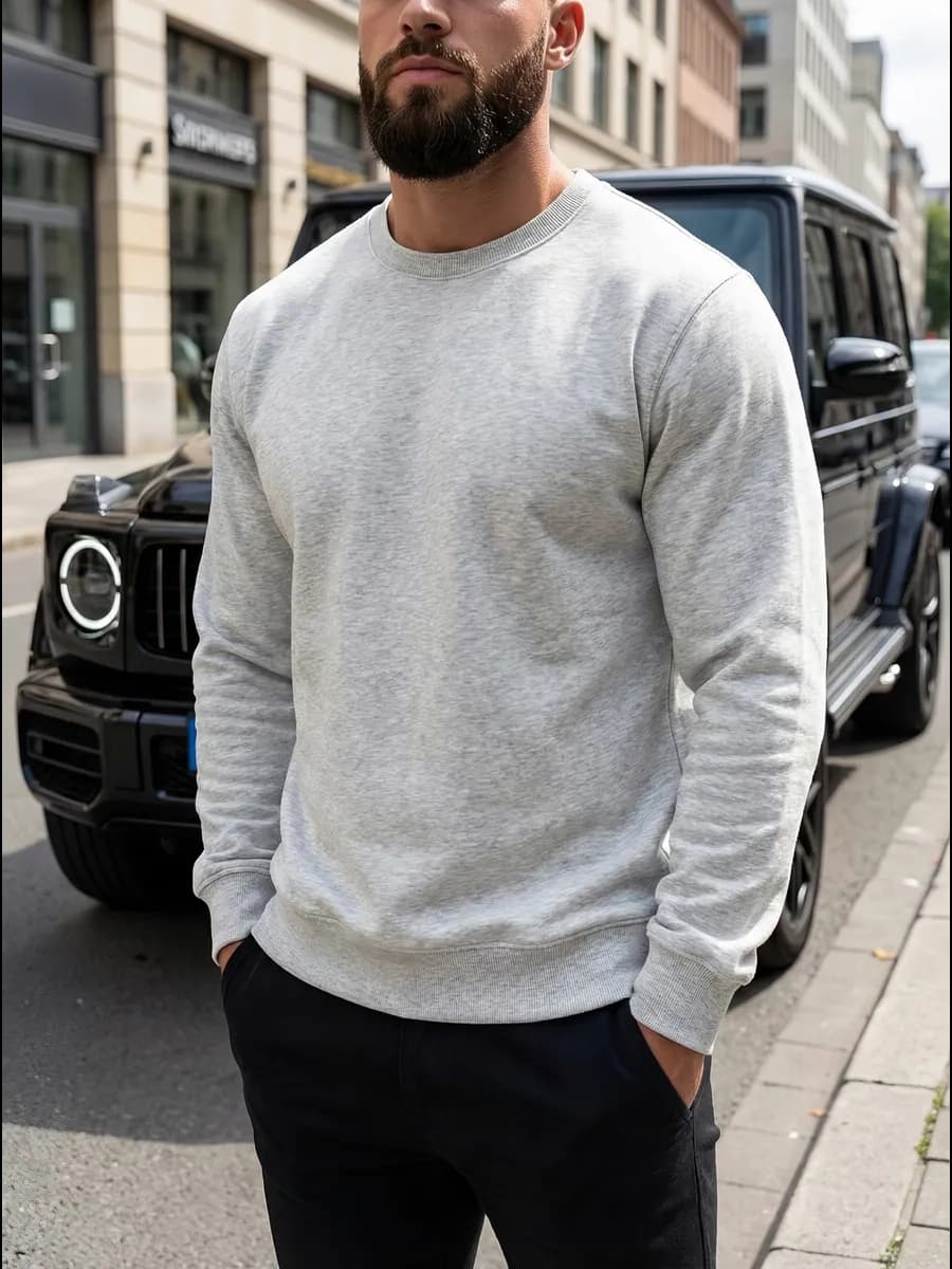 Свитшот базовый однотонный без начеса