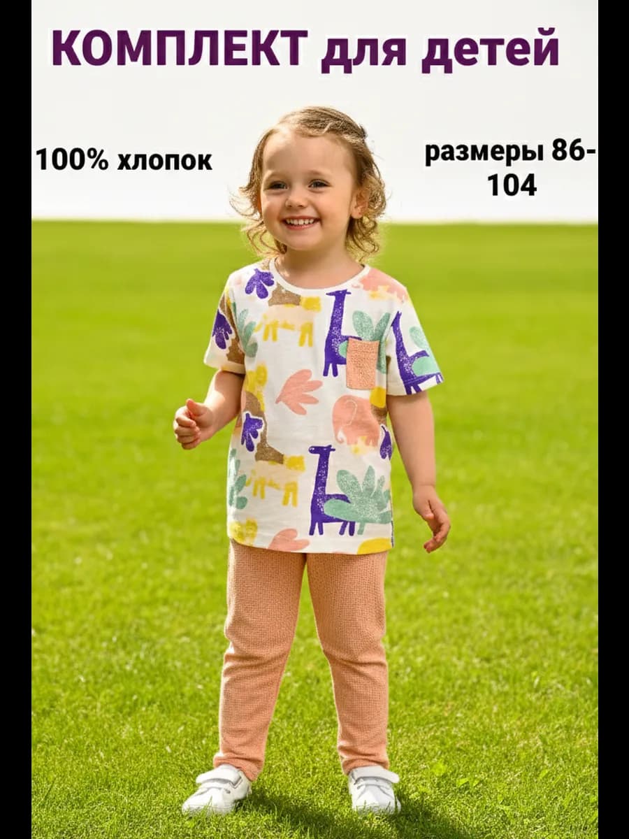 Костюм летний футболка с штанами в садик