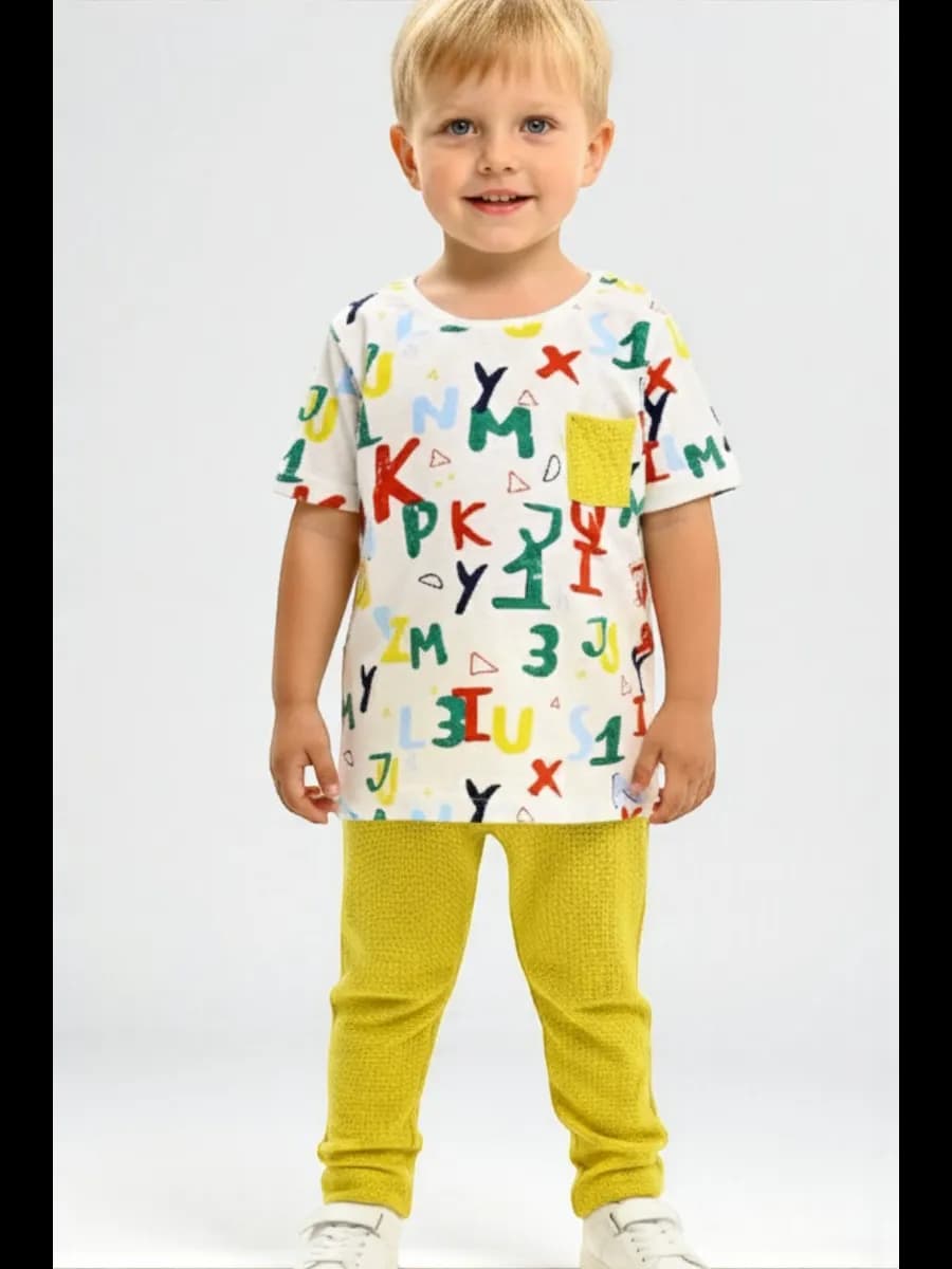 Костюм летний повседневный детям двойка в садик