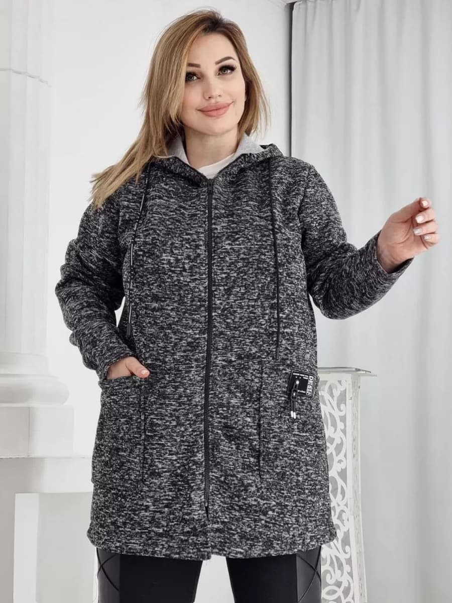 Кардиган на молнии с капюшоном