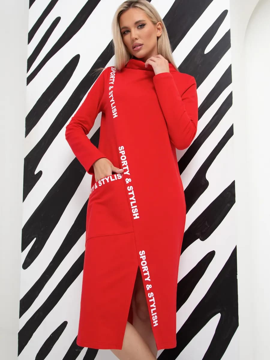 Платье трикотажное зимнее спортивное