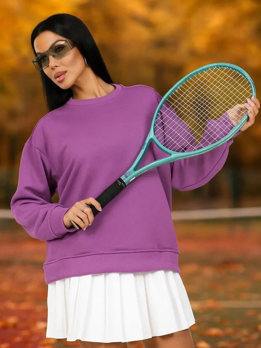 Свитшот женский оверсайз без начеса