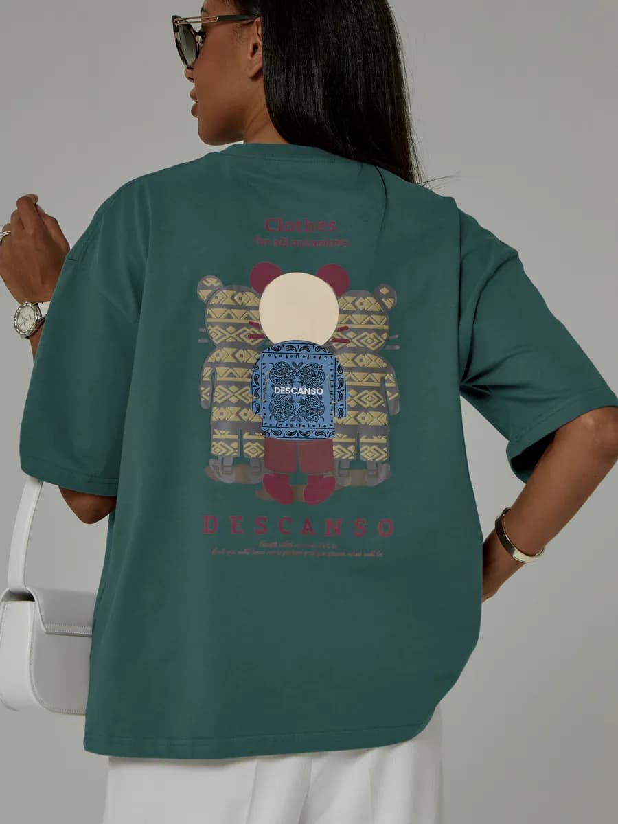 Футболка оверсайз с принтом