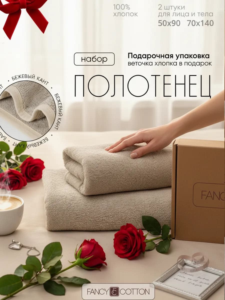 Полотенце банное махровое набор 2 шт премиум