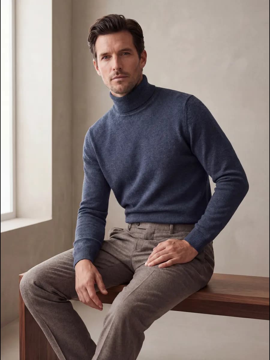 Водолазка с горлом теплая шерсть