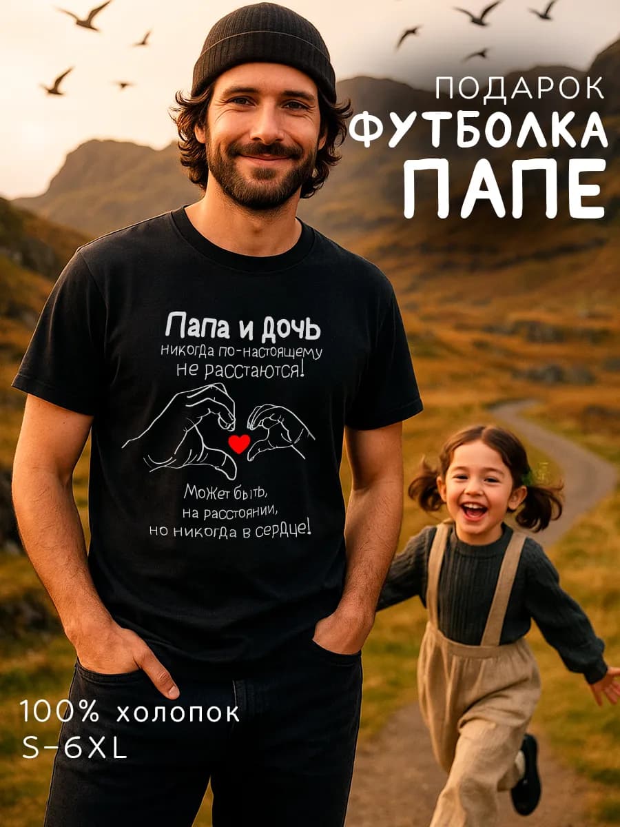 Футболка подарок папе от дочки