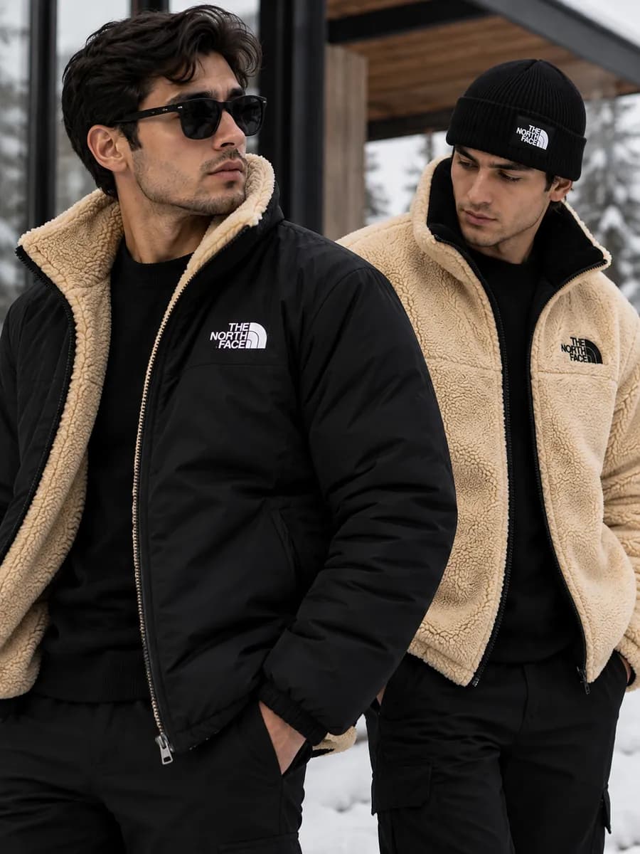 Куртка The North Face зимняя двухсторонняя